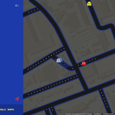 Pac-Man sur Google Maps